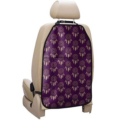 Purple Boho Dream Catcher Pattern Print Car Seat Organizers