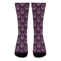 Purple Boho Dream Catcher Pattern Print Crew Socks