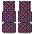 Purple Boho Dream Catcher Pattern Print Front and Back Car Floor Mats