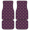 Purple Boho Dream Catcher Pattern Print Front and Back Car Floor Mats