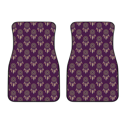 Purple Boho Dream Catcher Pattern Print Front Car Floor Mats