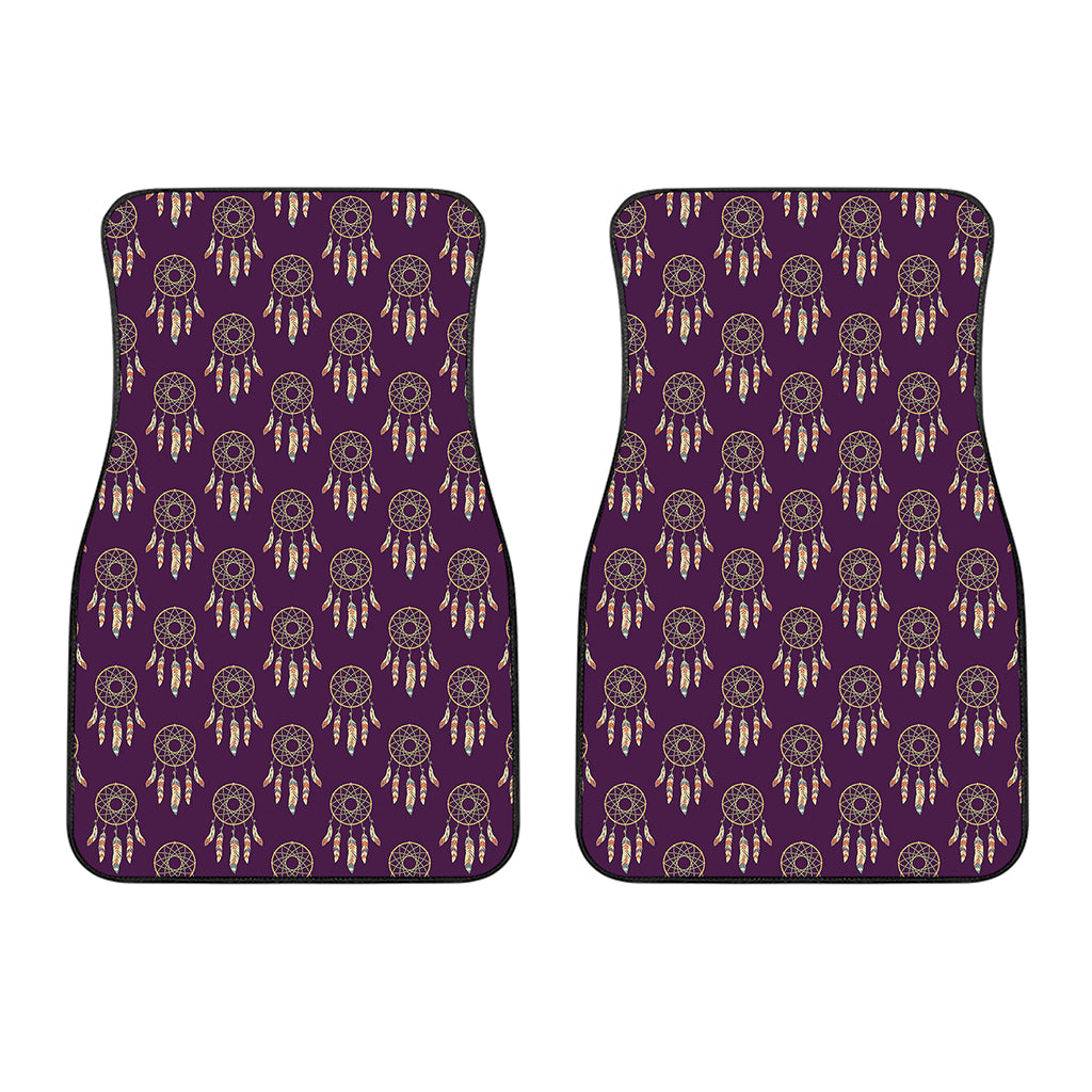 Purple Boho Dream Catcher Pattern Print Front Car Floor Mats