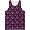 Purple Boho Dream Catcher Pattern Print Men's Tank Top