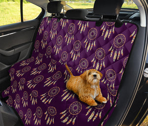 Purple Boho Dream Catcher Pattern Print Pet Car Back Seat Cover