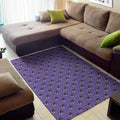 Purple Boston Terrier Pattern Print Floor Mat