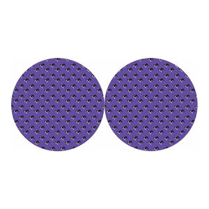 Purple Boston Terrier Pattern Print Car Coasters