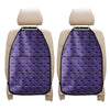 Purple Boston Terrier Pattern Print Car Seat Organizers