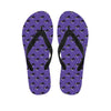 Purple Boston Terrier Pattern Print Flip Flops