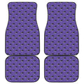 Purple Boston Terrier Pattern Print Front and Back Car Floor Mats