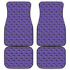 Purple Boston Terrier Pattern Print Front and Back Car Floor Mats