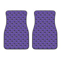 Purple Boston Terrier Pattern Print Front Car Floor Mats