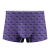 Purple Boston Terrier Pattern Print Men's Boxer Briefs