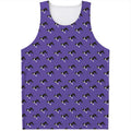 Purple Boston Terrier Pattern Print Men's Tank Top