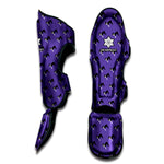 Purple Boston Terrier Pattern Print Muay Thai Shin Guard