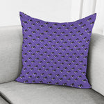 Purple Boston Terrier Pattern Print Pillow Cover