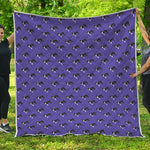 Purple Boston Terrier Pattern Print Quilt