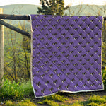 Purple Boston Terrier Pattern Print Quilt