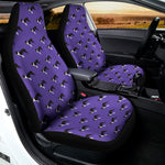 Purple Boston Terrier Pattern Print Universal Fit Car Seat Covers