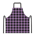 Purple Buffalo Plaid Print Apron