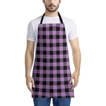 Purple Buffalo Plaid Print Apron
