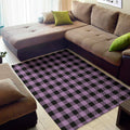 Purple Buffalo Plaid Print Floor Mat