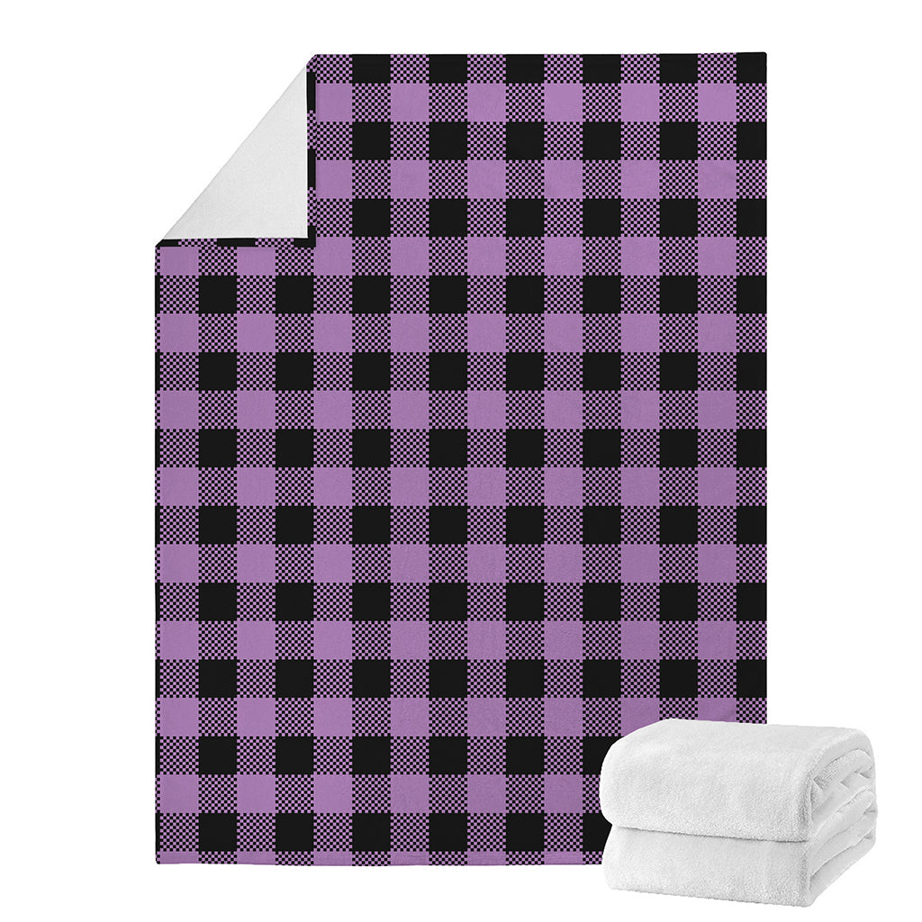 Purple Buffalo Plaid Print Blanket