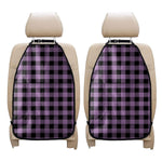 Purple Buffalo Plaid Print Car Seat Organizers