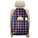 Purple Buffalo Plaid Print Car Seat Organizers