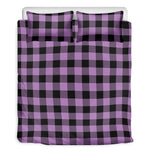 Purple Buffalo Plaid Print Duvet Cover Bedding Set