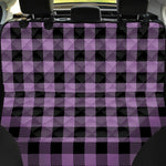 Purple Buffalo Plaid Print Pet Car Back Seat Cover