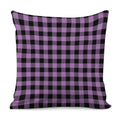 Purple Buffalo Plaid Print Pillow Cover