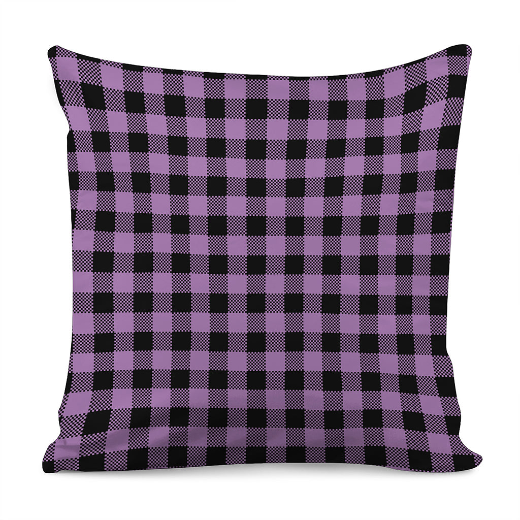 Purple Buffalo Plaid Print Pillow Cover