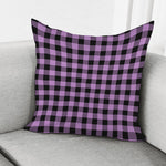 Purple Buffalo Plaid Print Pillow Cover