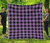 Purple Buffalo Plaid Print Quilt