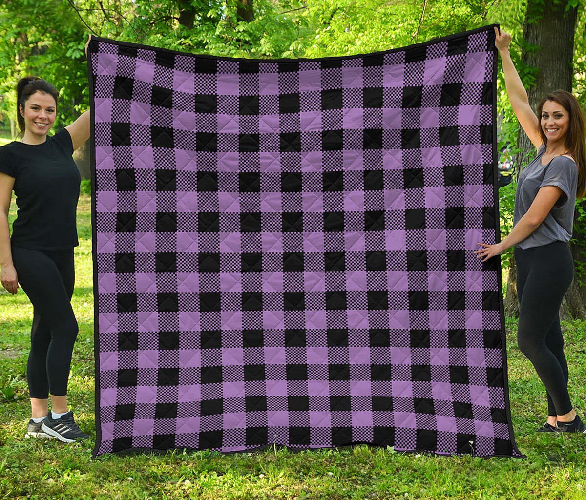 Purple Buffalo Plaid Print Quilt