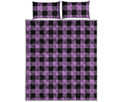 Purple Buffalo Plaid Print Quilt Bed Set