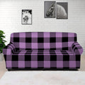Purple Buffalo Plaid Print Sofa Cover