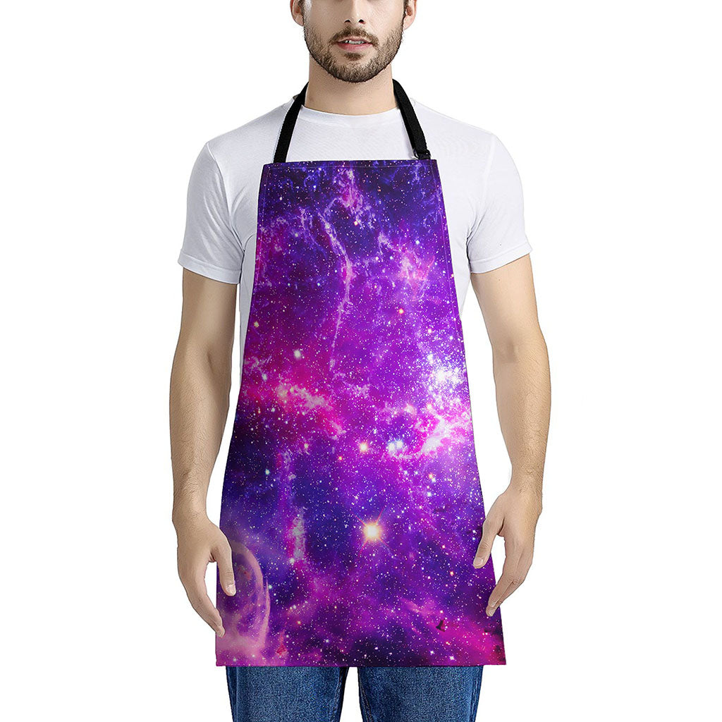 Purple Bursting Galaxy Space Print Apron