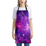 Purple Bursting Galaxy Space Print Apron