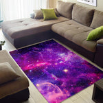 Purple Bursting Galaxy Space Print Area Rug GearFrost