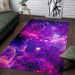 Purple Bursting Galaxy Space Print Area Rug GearFrost