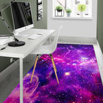 Purple Bursting Galaxy Space Print Area Rug GearFrost
