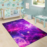 Purple Bursting Galaxy Space Print Area Rug GearFrost