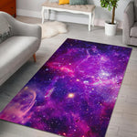 Purple Bursting Galaxy Space Print Area Rug GearFrost