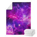 Purple Bursting Galaxy Space Print Blanket