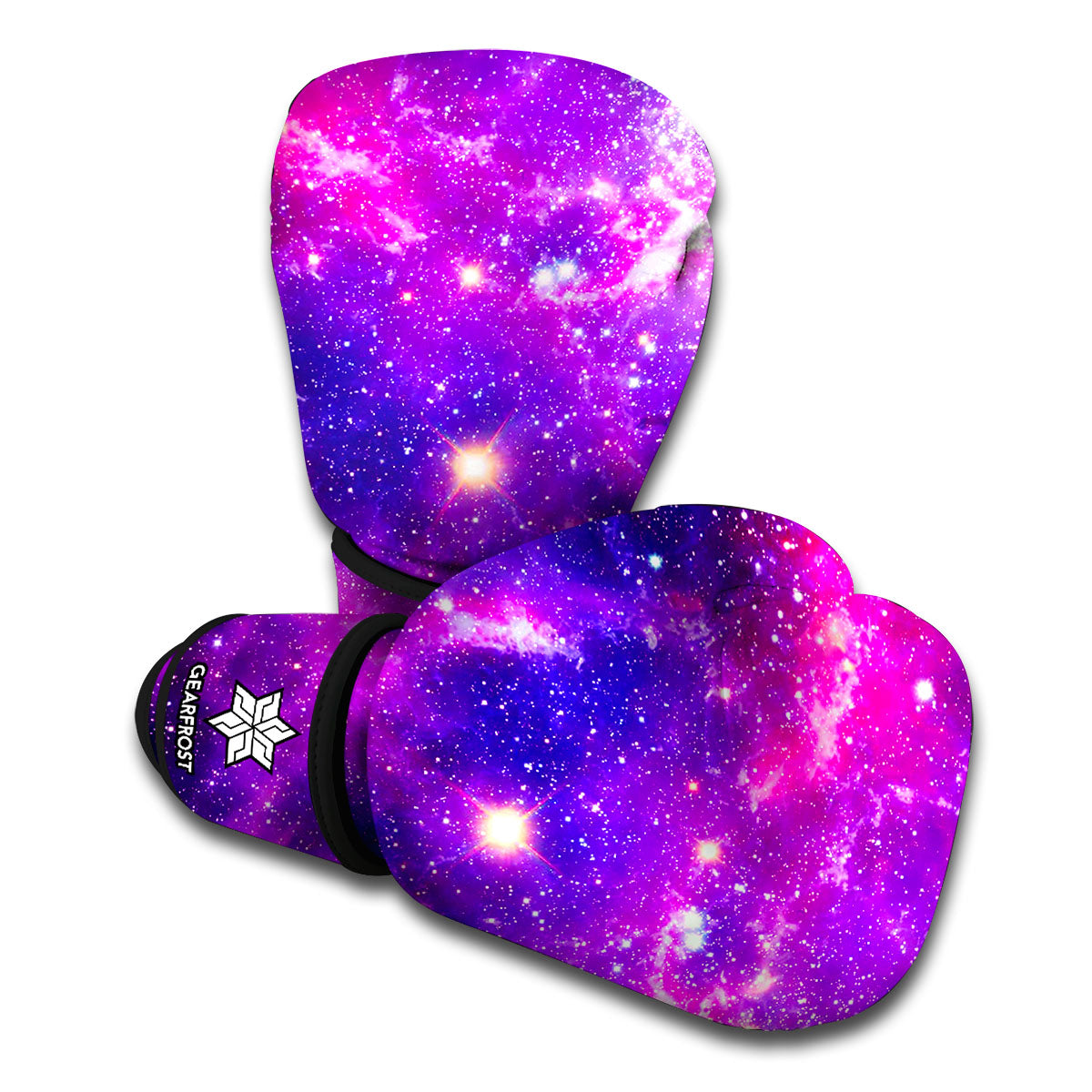 Purple Bursting Galaxy Space Print Boxing Gloves