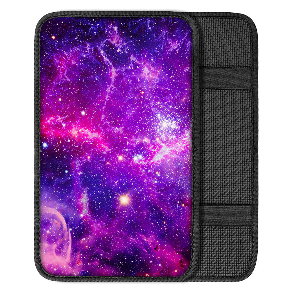 Purple Bursting Galaxy Space Print Car Center Console Cover