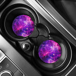 Purple Bursting Galaxy Space Print Car Coasters