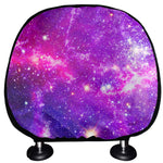 Purple Bursting Galaxy Space Print Car Headrest Covers