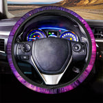 Purple Bursting Galaxy Space Print Car Steering Wheel Cover